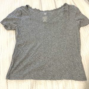 Cropped Grey Top (size small)